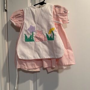 Pink Striped Kids Casual Dress